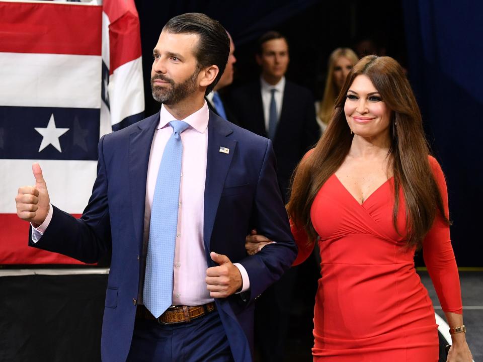 Kimberly Guilfoyle and Donald Trump Jr.