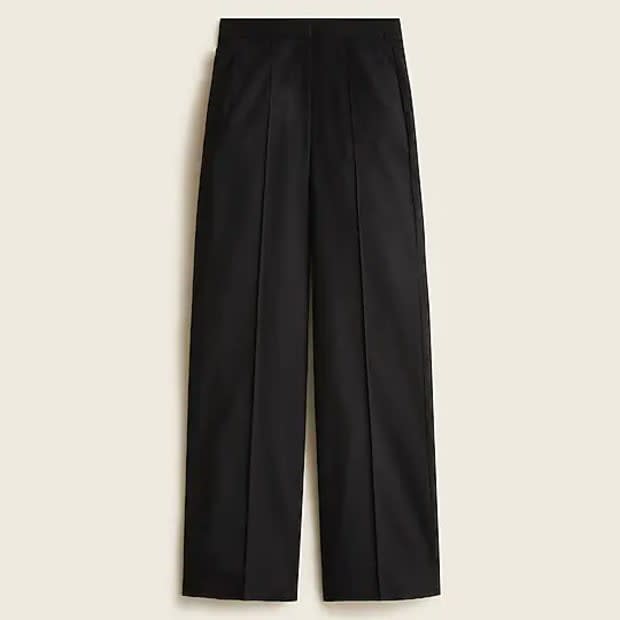 <p>J.Crew Wide Leg Tuxedo Pant, $198, <a href="https://rstyle.me/+q_U4ZI4yxoYzdPbU7tDrZA" rel="nofollow noopener" target="_blank" data-ylk="slk:available here" class="link rapid-noclick-resp">available here</a> (sizes 00-16).</p>