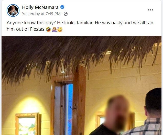Holly McNamara of Somerset was present during an incident of homophobic harassment at Fiesta Mexican Restaurant in Somerset, posting about it on social media. (Photo has been digitally altered.)