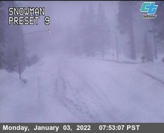 Highway 89 in Siskiyou County on Monday morning, Jan. 3, 2022. Heavy snow is forecast for elevations about 3,500 feet.