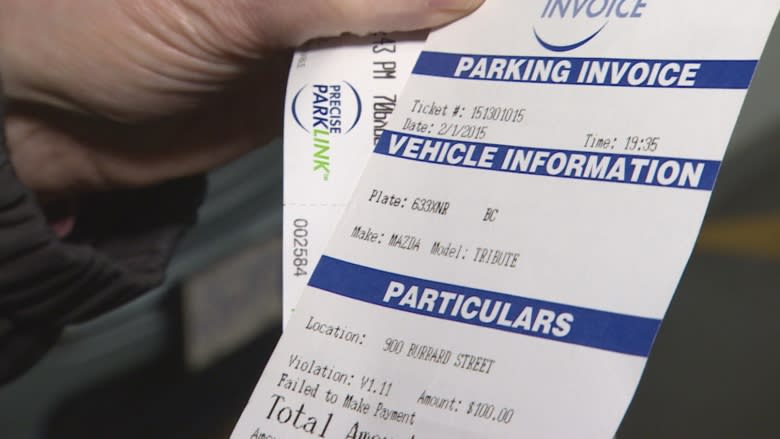 Precise Parklink parking lot fines drivers who paid to park, warns Vancouver man