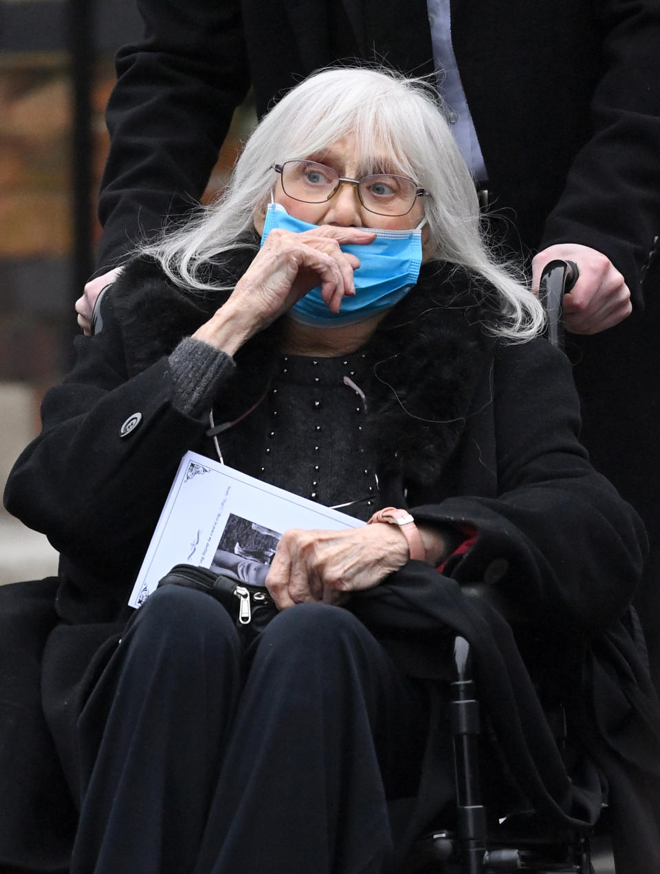  Anna Karen attends the funeral of Dame Barbara Windsor at Golders Green Crematorium on January 08, 2021 in London, England. Actress Dame Barbara Windsor died at the age of 83 on December 10, 2020 after a long battle with Alzheimer's. (Photo by Karwai Tang/WireImage)