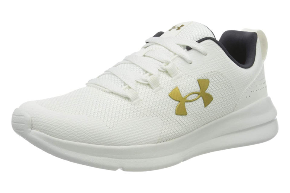 white sneakers, running shoes, women, under armour