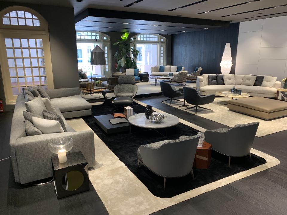 Minotti luxury furniture brand at Raffles Arcade at Raffles Hotel on 11 July 2019. (PHOTO: Teng Yong Ping / Yahoo Lifestyle Singapore)