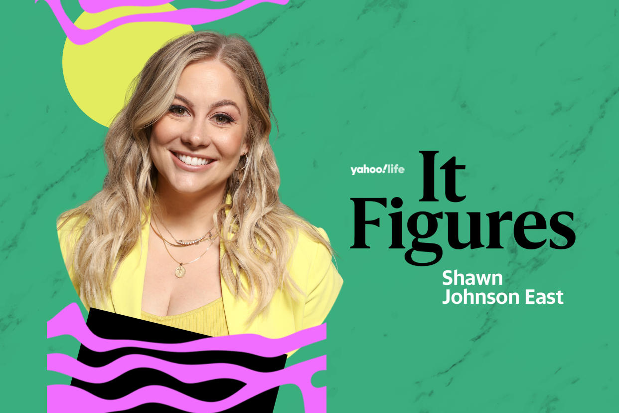 Shawn Johnson East on how becoming a mom has impacting her body image. (Photo illustration: Yahoo News; photos: Getty Images)