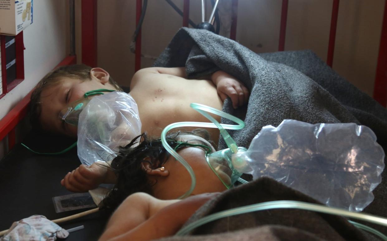 Lawyers say they have presented German prosecutors with new evidence that a suspected chemical attack on Khan Shaykhun in 2017 was carried out by the Syrian government - AFP