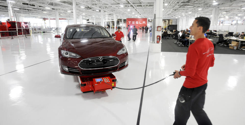 tesla factory production