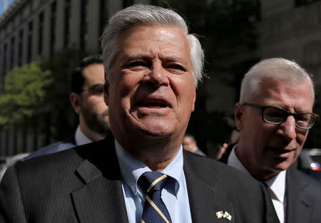 FILE PHOTO: Former New York state Senate Majority Leader Dean Skelos arrives at the Manhattan federal court house in New York City, U.S. May 12, 2016. REUTERS/Brendan McDermid/File Photo