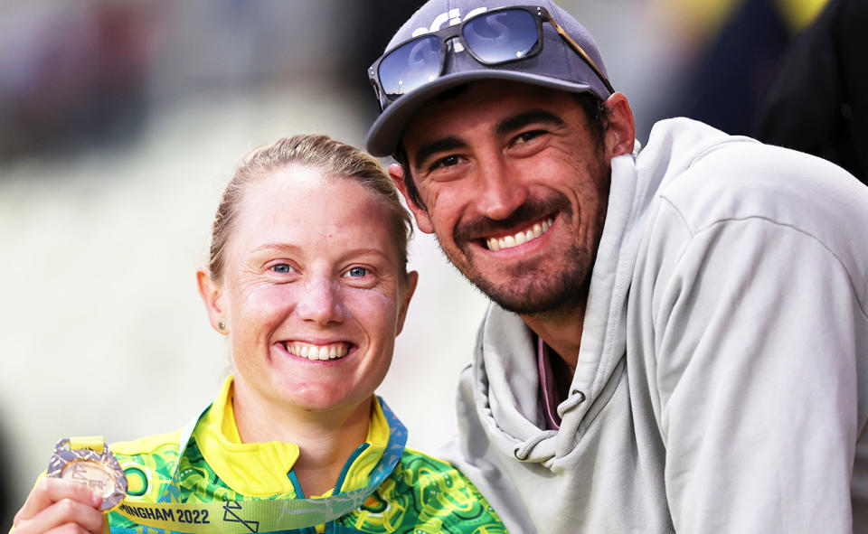 Alyssa Healy and Mitchell Starc.