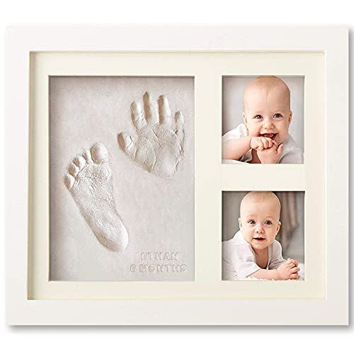 Christmas Gift for Grandparents From Baby, Personalized I Love You  Footprint Art Print Using Your Child's Stamped Feet, UNFRAMED 