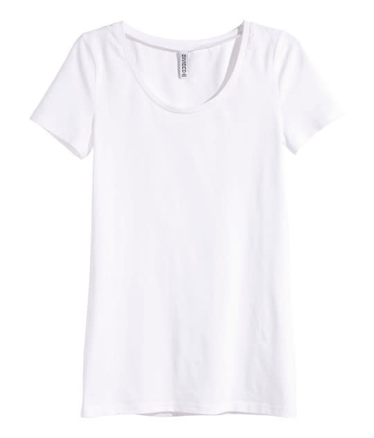 H&M Jersey Top in White, $6, H&M.