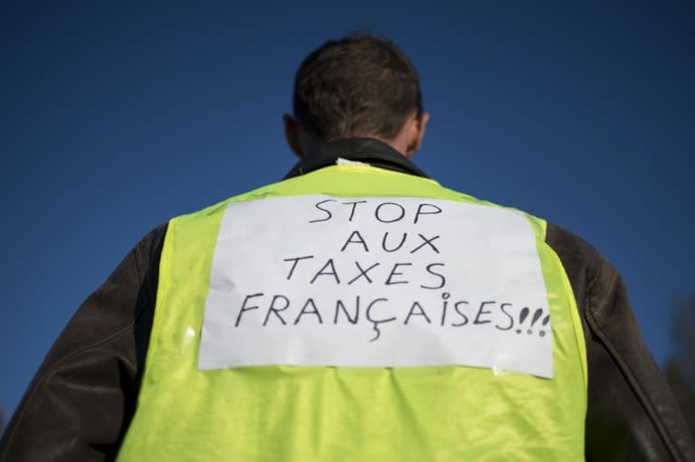 The protestors expressed anger over increased taxes on fuel and their shrinking purchasing power under President Emmanuel Macron