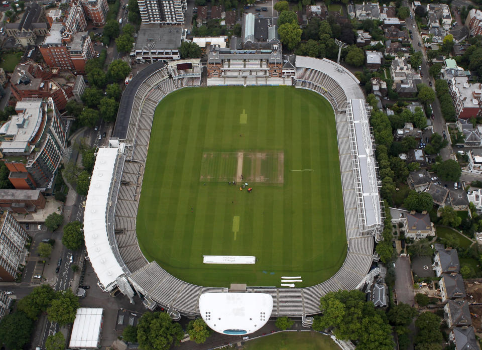 LONDON, ENGLAND - JULY 26: Aerial view of Lord's Cricket Ground which will host Archery events during the London 2012 Olympic Games on July 26, 2011 in London, England. (Photo by Tom Shaw/Getty Images)