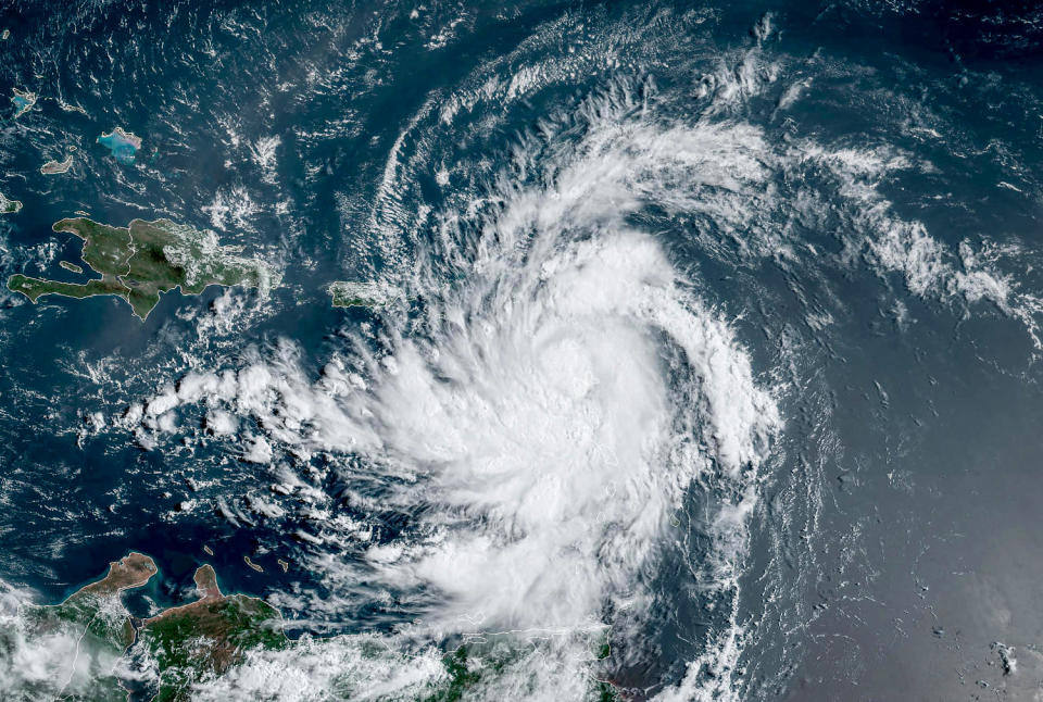 Satellite image of the storm. (NOAA/AFP via Getty Images)