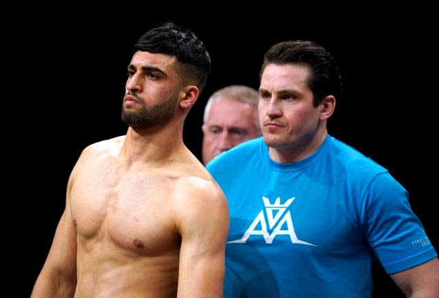 Shane McGuigan, right, with Adam Azim