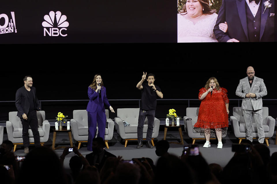 Dan Fogelman, Mandy Moore, Milo Ventimiglia, Chrissy Metz and Chris Sullivan - Credit: Kevin Winter/Getty