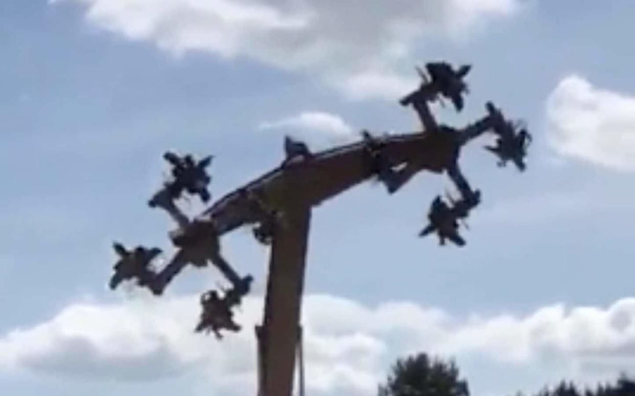 The theme park management said it had not noticed the ride's resemblance to two giant swastikas - www.reddit.com/user/besserwiedu