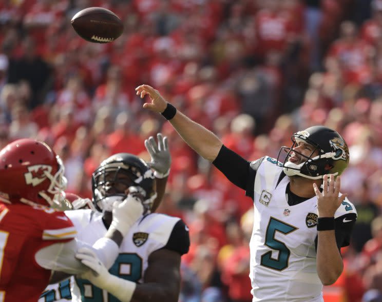 The Jaguars picked up the fifth-year option on QB Blake Bortles' contract. (AP)