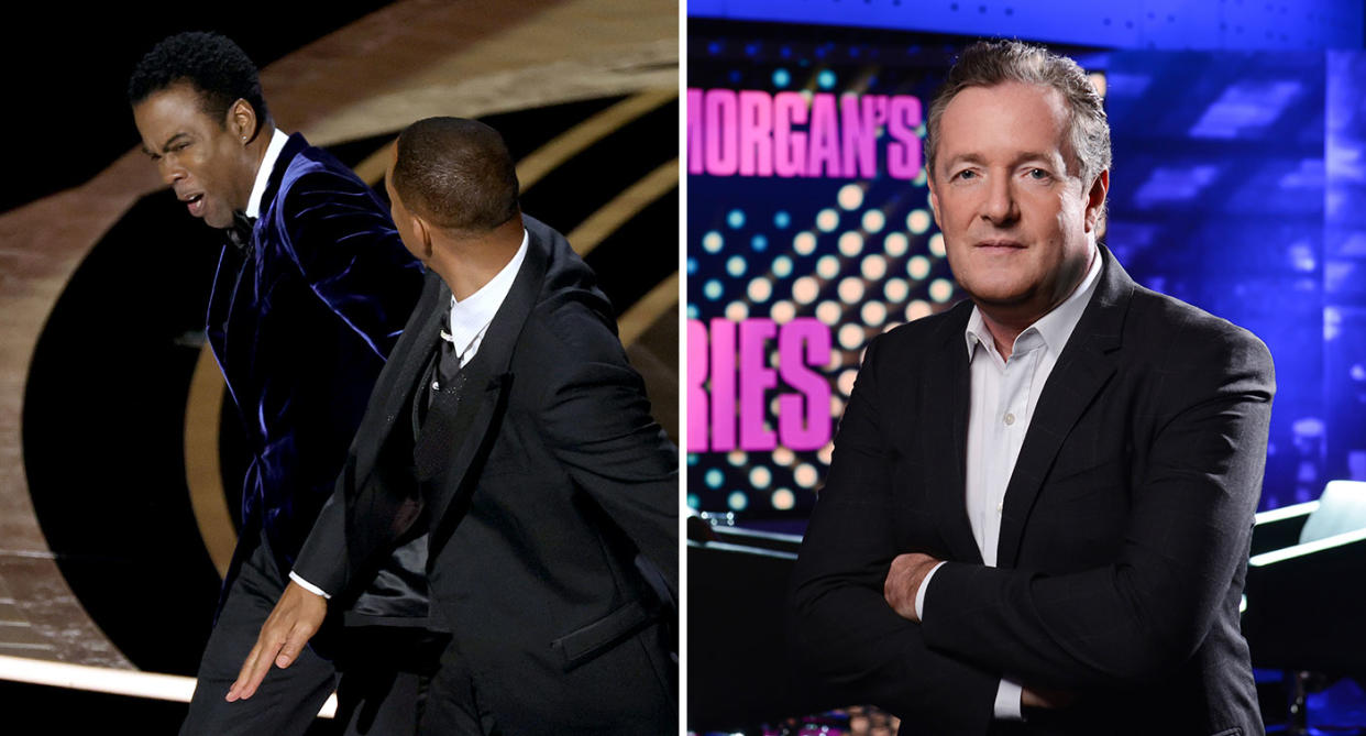 Piers Morgan shares his thoughts over Will Smith's Oscars slap (Getty/ITV)