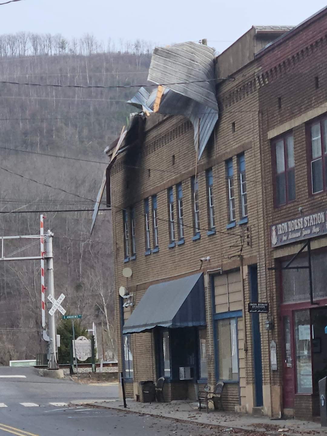 High winds in early January forced the rooves off of two Hot Springs-owned facilities, including city hall, pictured here.