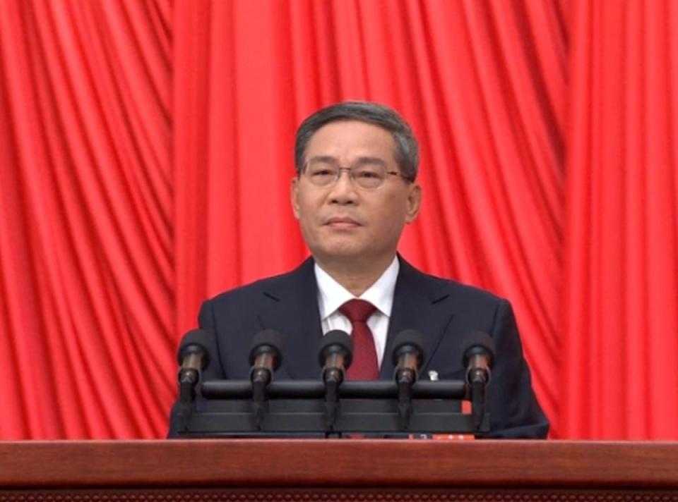 大陸全國人大揭幕，大陸總理李強循例在第一天進行政府工作報告。