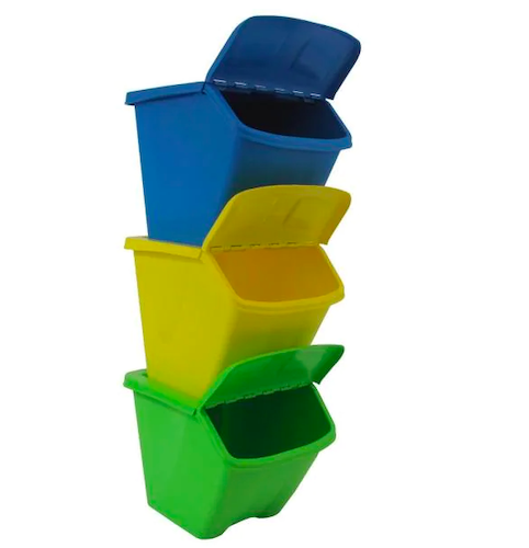 Taurus 30 Gallon Multi-Color Stackable Recycling Bins