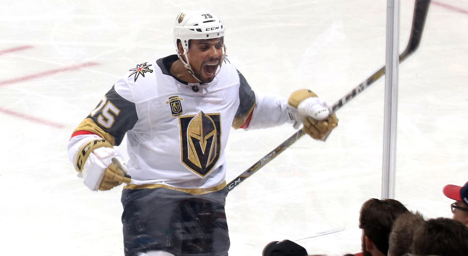 Ryan Reaves scored the goal to push the Vegas Golden Knights into the Stanley Cup Final, because of course he did. (Getty)