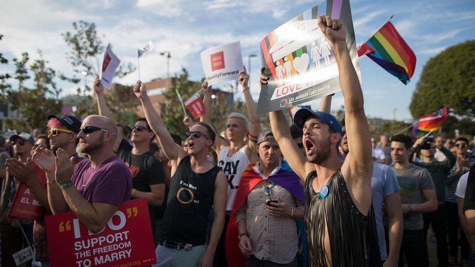 Celebración de la aprobación del matrimonio entre personas del mismo sexo en EE.UU.