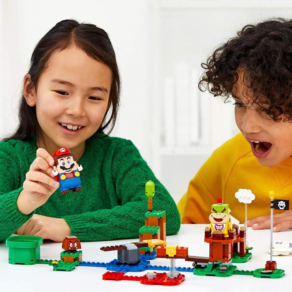 You can bring Mario sort of to life with <a href="https://amzn.to/3chAb9o" target="_blank" rel="noopener noreferrer">this Lego course for kids</a>. The Mario figure has a color sensor, speaker that plays sounds from the video game and LCD screens in his eyes. In this play set, Mario collects coins and kids can build (or rebuild) the course whenever they want. <a href="https://amzn.to/3chAb9o" target="_blank" rel="noopener noreferrer">Find it for $60 at Amazon</a>. There's an <a href="https://amzn.to/2ZUZ85J" target="_blank" rel="noopener noreferrer">expansion set</a>, too.