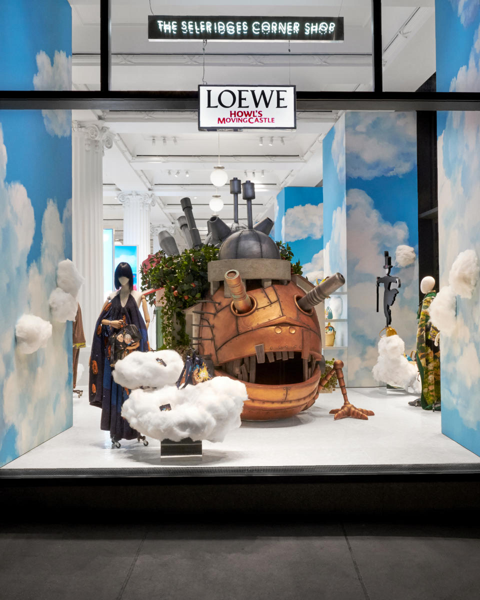 Loewe’s Howl’s Moving Castle capsule pop-up at The Corner shop in Selfridges.