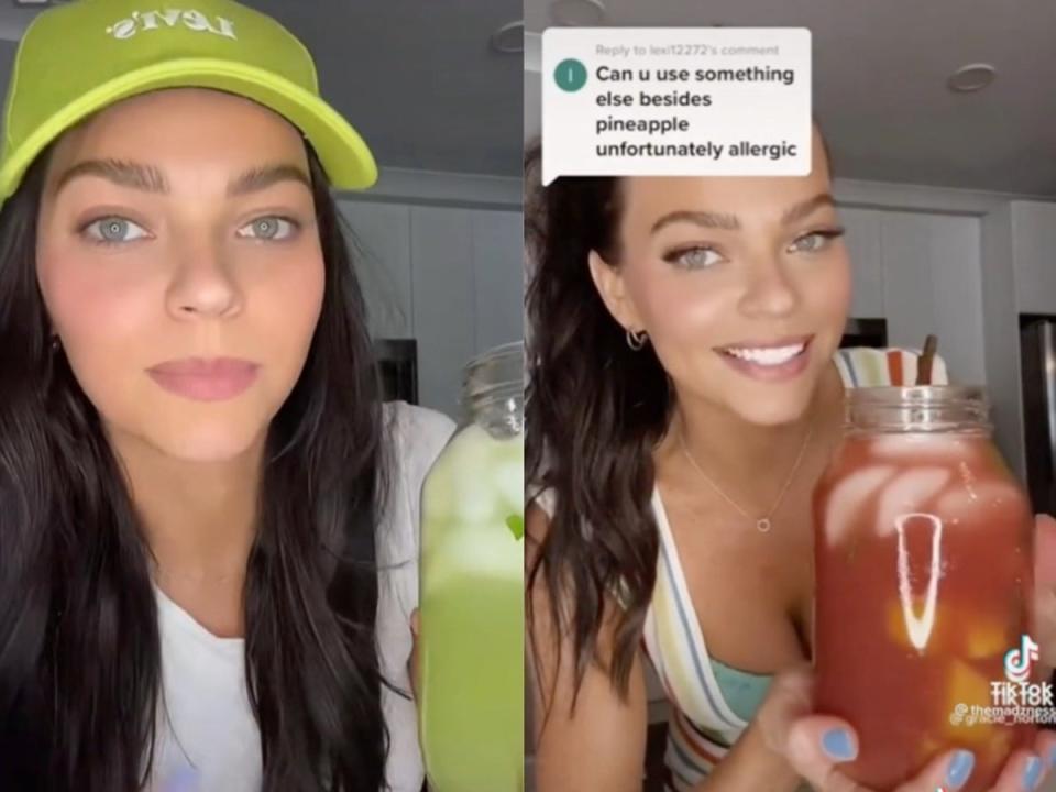 Influencer sparks conversation about cultural appropriation after sharing recipe for ‘spa water’ (TikTok / Gracie Norton)