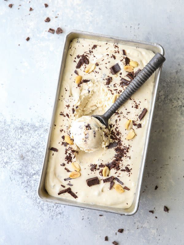 No-Churn Chocolate Peanut Butter Chunk Ice Cream from Completely Delicious