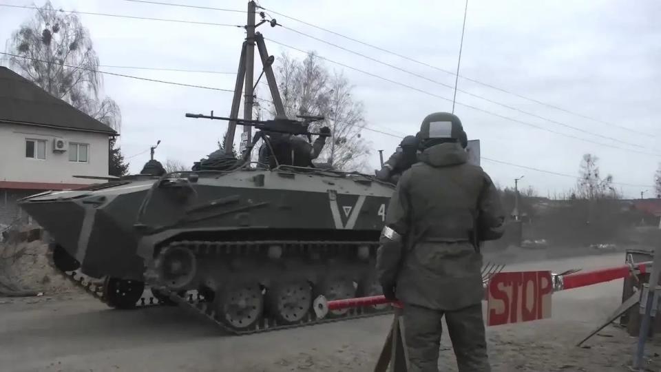 Russische Soldaten in der Region um Kiew im März 2022. - Copyright: Russian Ministry of Defense/Mil.ru