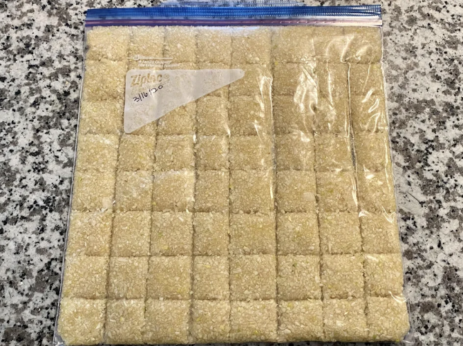 Food in a Ziploc bag