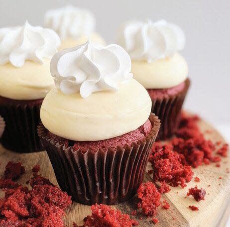 The red velvet cheesecake cupcake is among customer favorites at Smallcakes Cupcakery & Creamery, now open at 13740 Beach Blvd.