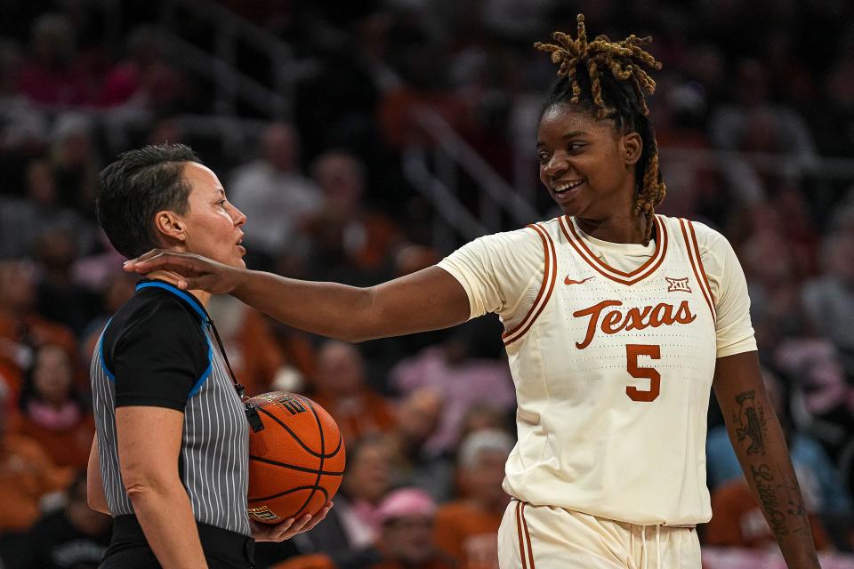 Texas forward DeYona Gaston played in 106 games as a Longhorn and was named this season's Big 12 sixth player of the year. She has entered the transfer portal.