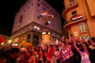 Soccer Football - World Cup - The Croatia team return from the World Cup in Russia - Zagreb, Croatia - July 16, 2018 Croatia fans during celebrations REUTERS/Antonio Bronic