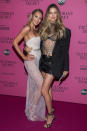 Candice Swanepoel, left, and Behati Prinsloo attend the 2018 Victoria's Secret Fashion Show after-party at Pier 94 on Thursday, Nov. 8, 2018, in New York. (Photo Charles Sykes/Invision/AP)