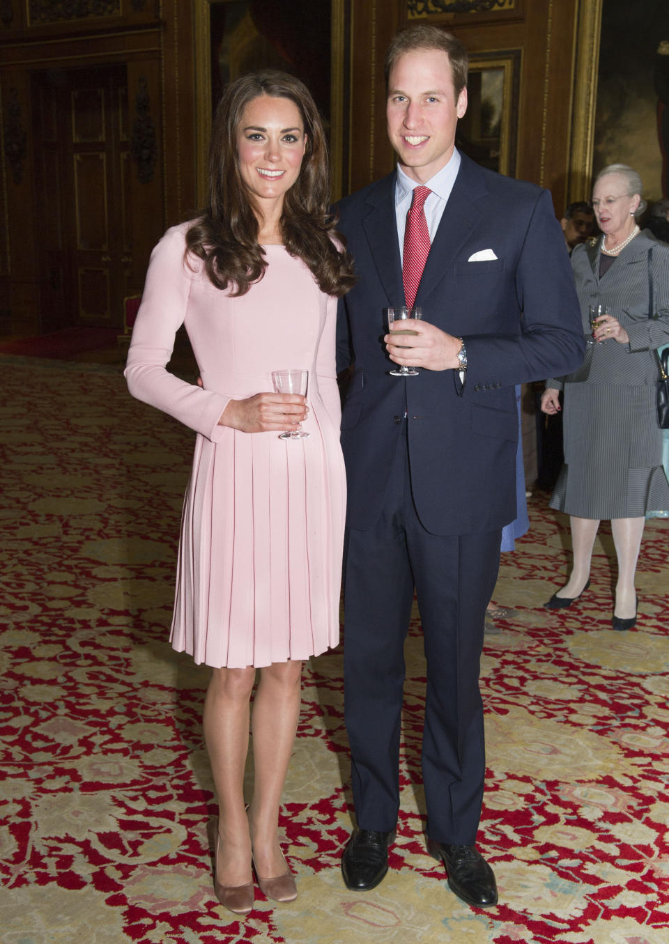 Queen Elizabeth II Accompanied By The Duke Of Edinburgh Holds A Lunch For Sovereign Monarchs