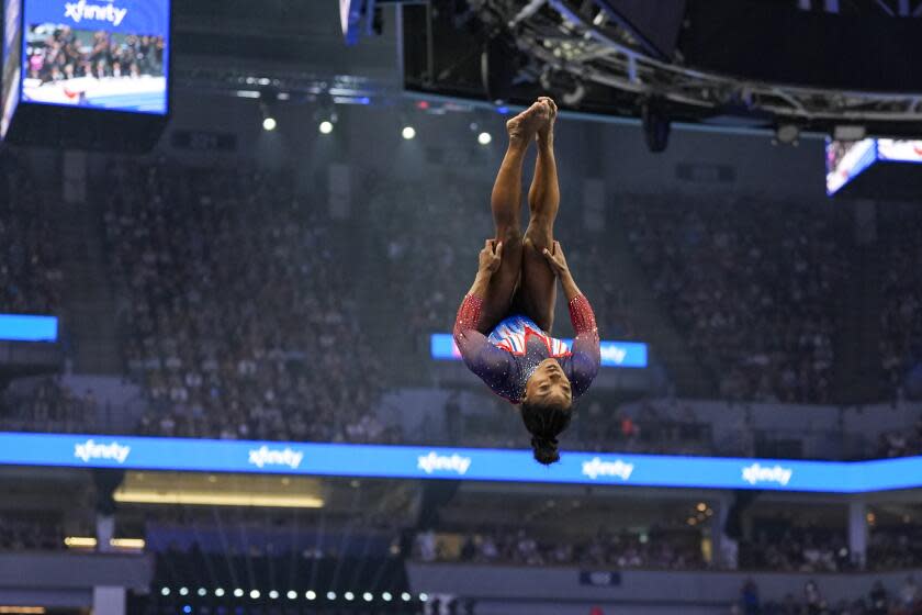 U.S. gymnastics trials Simone Biles wins allaround, makes Olympics