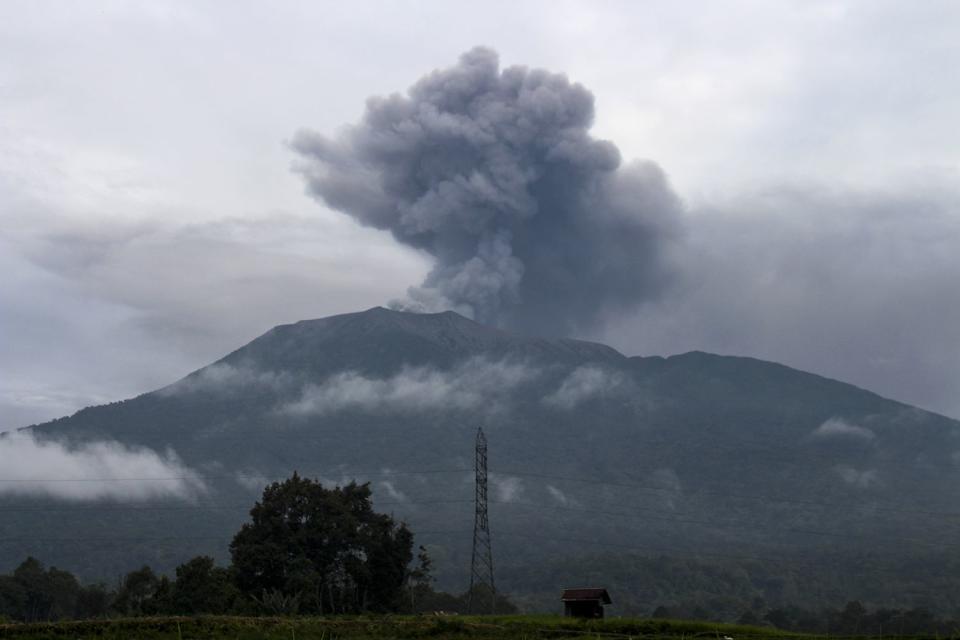 <p>ADI PRIMA/AFP via Getty Images</p> Mount Marapi in Indonesia