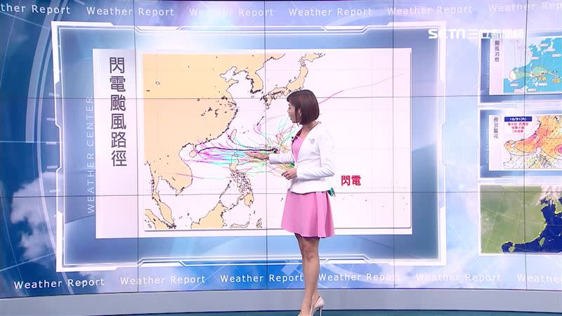 閃電颱風路徑分析。