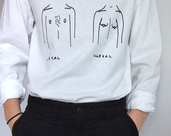 This artist’s sketch perfectly illustrates why #FreeTheNipple is so important, and you can even get it as an adorable tee