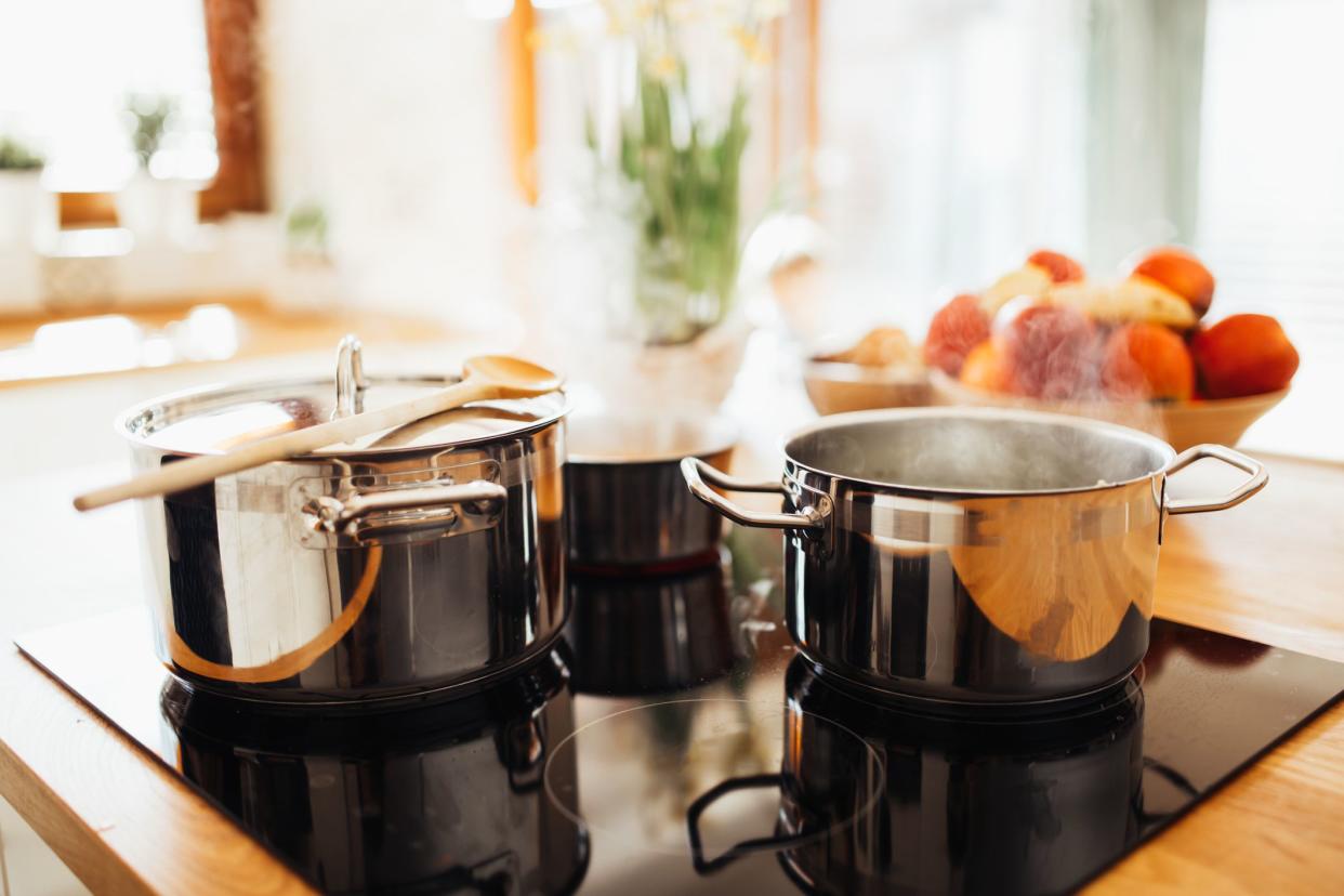 Organic lunch being made in modern kitchen