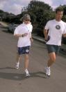 <p>Madonna jogging in L.A. in 1996.</p>