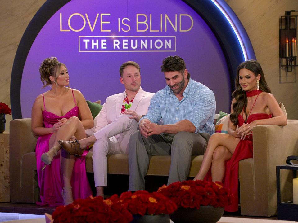 Sarah Ann, Jeramey, Trevor, and Jessica at the Love Is Blind season 6 reunion