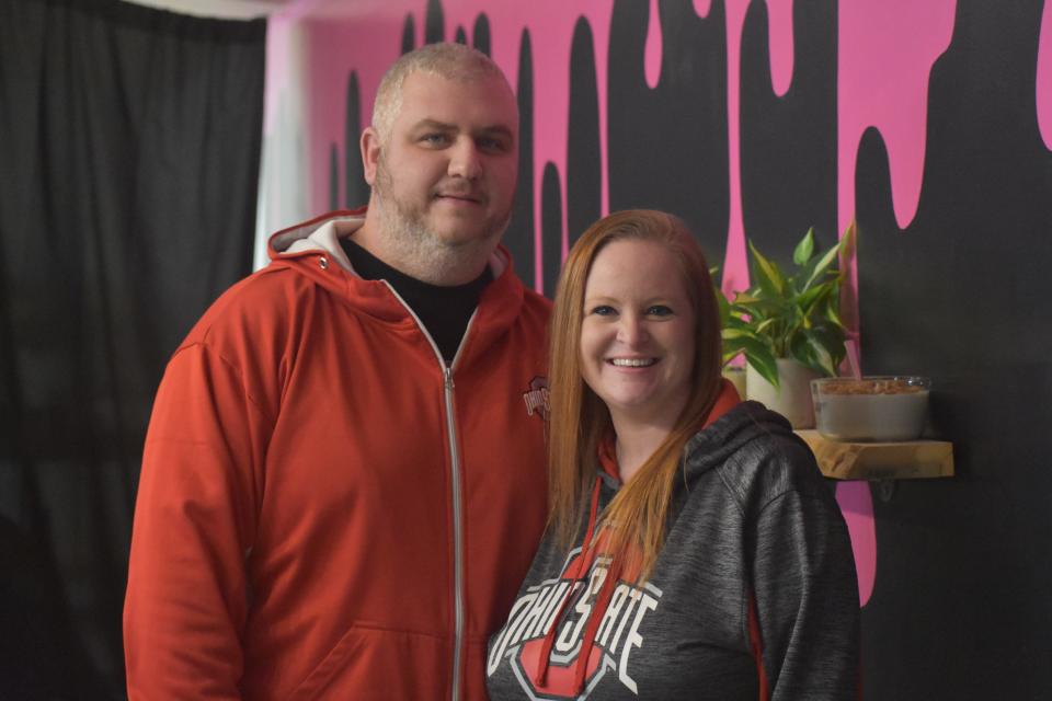 Brett and Allysha Hoskins opened 2K Candles Co. in Crestline at he end of January. “Our house was starting to get taken over with jars, candles and all kinds of stuff to make candles,” Brett Hoskins. said.