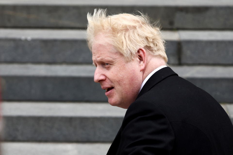 Prime Minister Boris Johnson arriving for the National Service of Thanksgiving at St Paul's Cathedral, London, on day two of the Platinum Jubilee celebrations for Queen Elizabeth II. Picture date: Friday June 3, 2022.