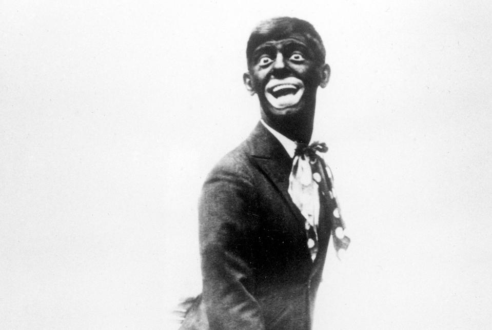 FILE - This 1920s image shows comedian Eddie Cantor wearing blackface while performing "If You Knew Susie." As some of Virginia's white political leaders grapple with long-delayed fallout from having worn blackface years ago, others who once donned blackface have been re-examining old memories of the behavior. (AP Photo/File)