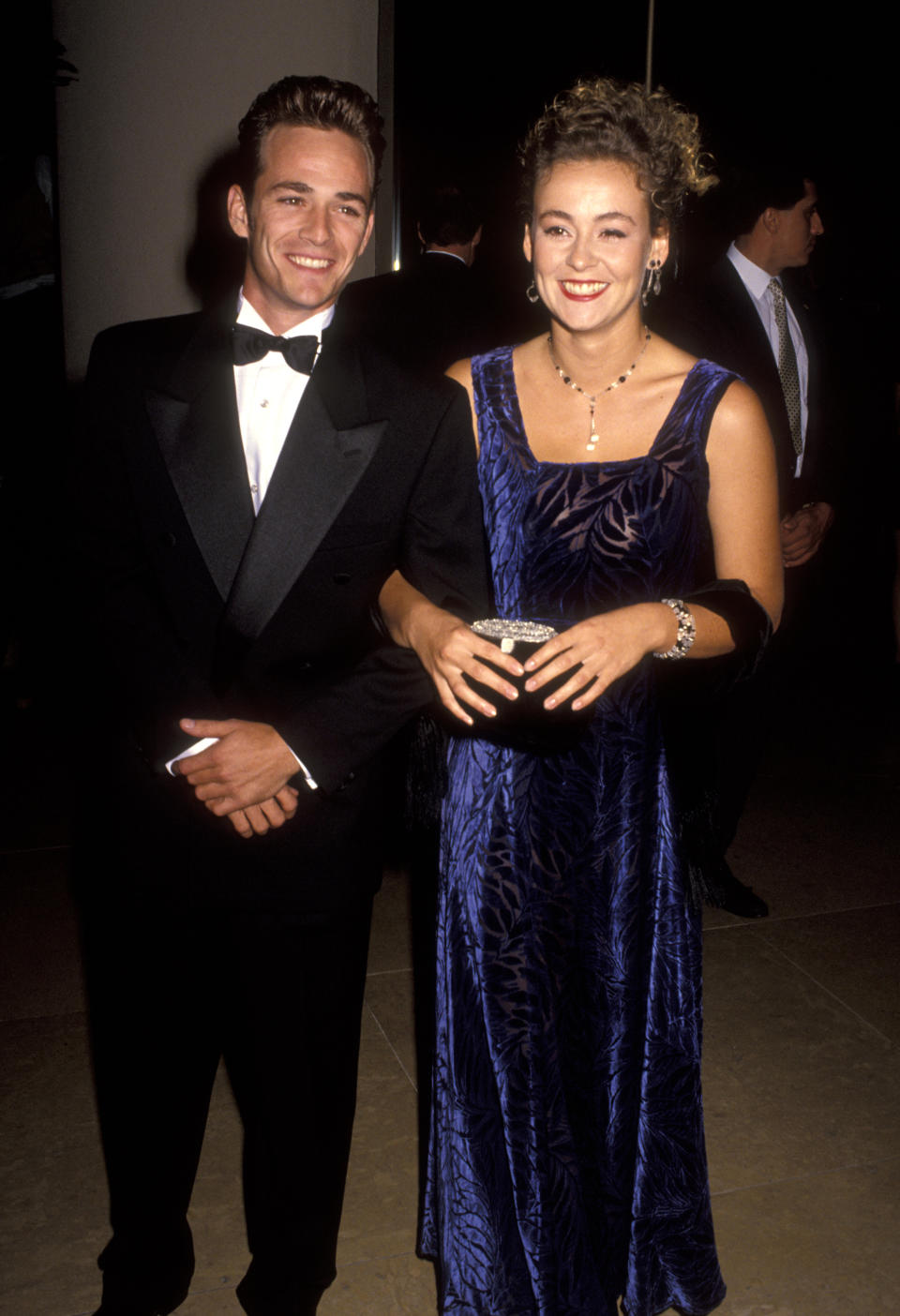 Luke Perry and Minnie Sharp in 1992 — one year before they were married. (Photo: Frank Trapper/Corbis via Getty Images)